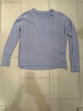 Athleta Pale Lavender Crewneck Long-Sleeve Pullover